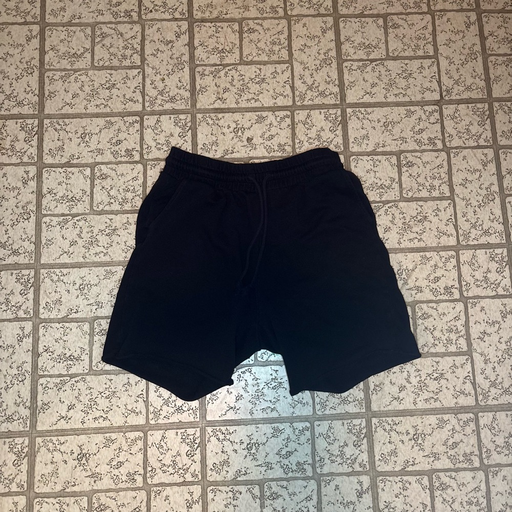 H&M Men's Black Athletic Drawstring Shorts - Solid Black